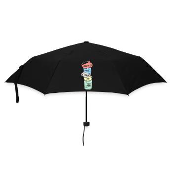 Kaffee - Regenschirm (klein) - Schwarz - Vorne