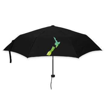 Map New Zealand - Parapluie standard - noir - Devant