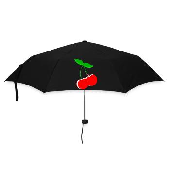 Cherry Retro Fruit Fruit Gift Gift Idea - Umbrella (small) - black - Front