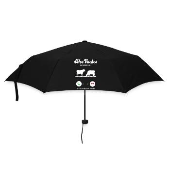 Dicton Drôle De Vache Agriculteur Mes Vaches - Parapluie standard - noir - Devant
