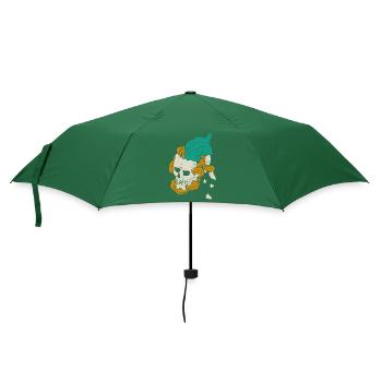 Heart skull - Umbrella (small) - bottlegreen - Front