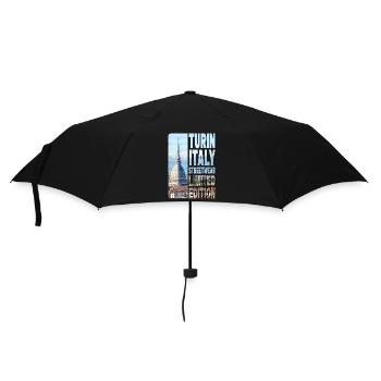 Turin Torino Italy City Skyline Home Love - Umbrella (small) - black - Front