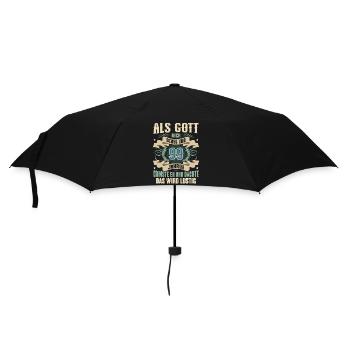 99. Geburtstag Als Gott Mich Schuf Vor - Regenschirm (klein) - Schwarz - Vorne