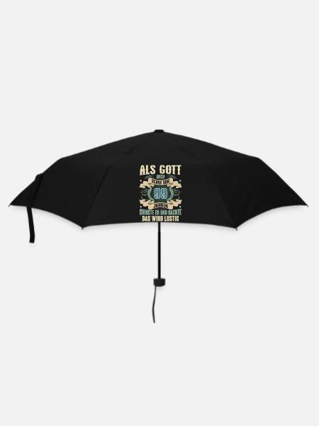 99. Geburtstag Als Gott Mich Schuf Vor - Regenschirm (klein) - Schwarz