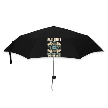83. Geburtstag Als Gott Mich Schuf Vor - Regenschirm (klein) - Schwarz - Vorne