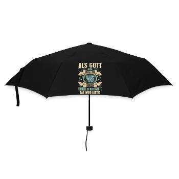 45. Geburtstag Als Gott Mich Schuf Vor - Regenschirm (klein) - Schwarz - Vorne
