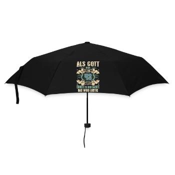 43. Geburtstag Als Gott Mich Schuf Vor - Regenschirm (klein) - Schwarz - Vorne