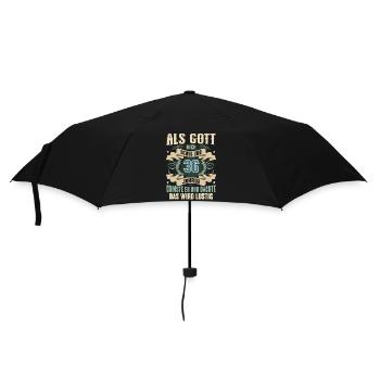 36. Geburtstag Als Gott Mich Schuf Vor - Regenschirm (klein) - Schwarz - Vorne