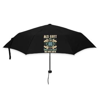 95. Geburtstag Als Gott Mich Schuf Vor - Regenschirm (klein) - Schwarz - Vorne