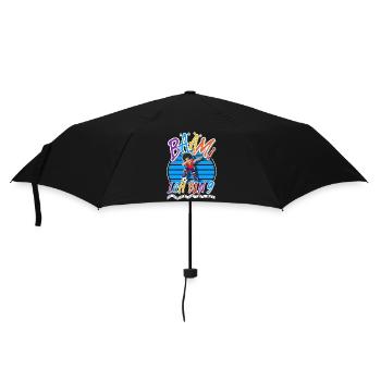 9. Geburtstag Kinder Fußball - Regenschirm (klein) - Schwarz - Vorne