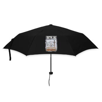 Berlin Germany City Skyline Home Love - Umbrella (small) - black - Front