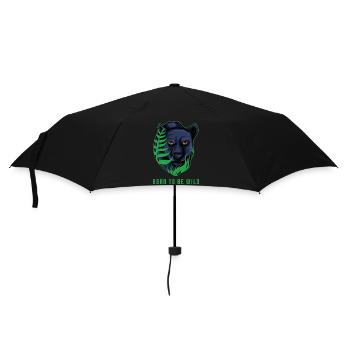 Panter Born To B Wild - Regenschirm (klein) - Schwarz - Vorne