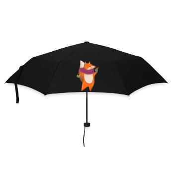 Fox Christmas - Umbrella (small) - black - Front