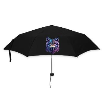 wolf splash - Umbrella (small) - black - Front