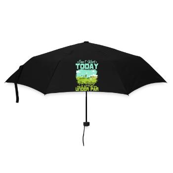 Can't Work Today I'm Feeling A Little Under Par Go - Umbrella (small) - black - Front