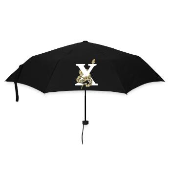 Letter x snake - Umbrella (small) - black - Front