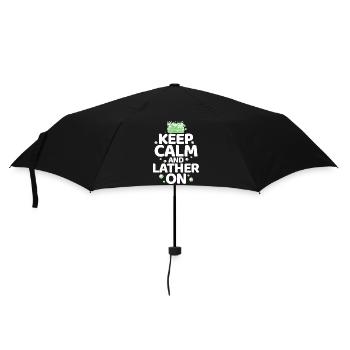 Gardez votre calme et faites mousser sur le savonnier de fabrication de savon - Parapluie standard - noir - Devant