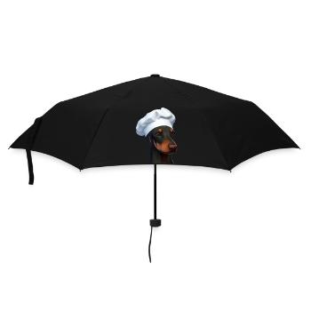 Doberman Restaurateur Doberman Puppy Dog Cooks - Parapluie standard - noir - Devant