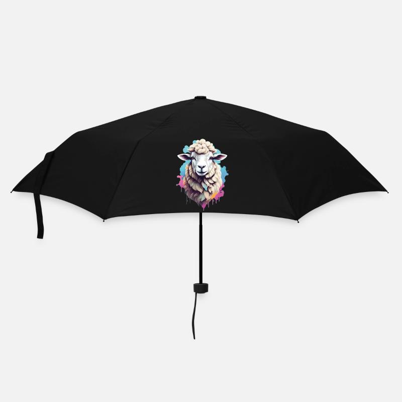 Schaf - Regenschirm (klein) - Schwarz