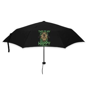 Dies ist mein glückliches Gesicht Quokka - Regenschirm (klein) - Schwarz - Vorne
