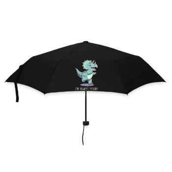Triceratops Horn - Regenschirm (klein) - Schwarz - Vorne