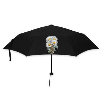Daisies 4 flowers - Umbrella (small) - black - Front