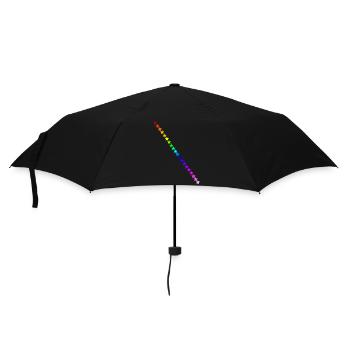 Sterne Regenbogen Geschenkidee bunt Farben - Regenschirm (klein) - Schwarz - Vorne