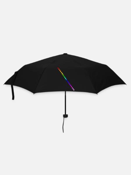 Sterne Regenbogen Geschenkidee bunt Farben - Regenschirm (klein) - Schwarz
