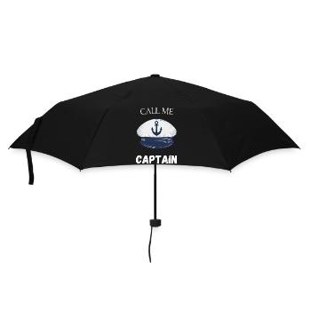 Call me the captain - Umbrella (small) - black - Front