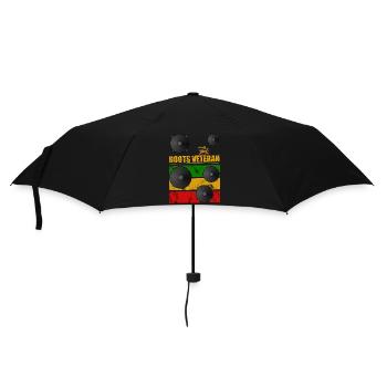 Roots Veteran Reggae - Regenschirm (klein) - Schwarz - Vorne