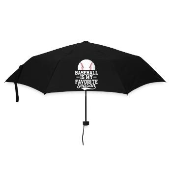 Baseball Is My Favorite Season Sport Fan Softball - Regenschirm (klein) - Schwarz - Vorne
