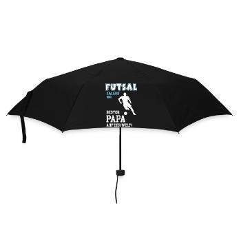 Futsal Bester Papa Vater Vatertag Geburtstag - Regenschirm (klein) - Schwarz - Vorne