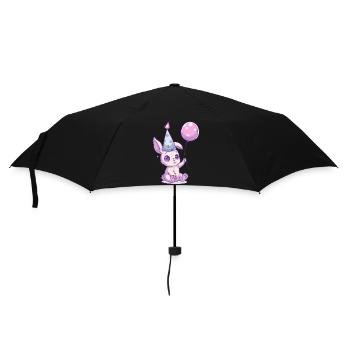 Hase Geburtstag Comic - Regenschirm (klein) - Schwarz - Vorne