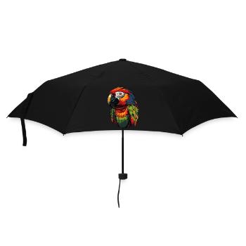 papagei - Regenschirm (klein) - Schwarz - Vorne
