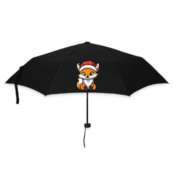 Fuchs Weihnachten Niedlich - Regenschirm (klein) - Schwarz - Vorne