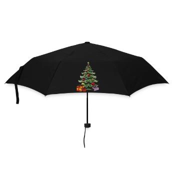 Christmas Tree - Umbrella (small) - black - Front