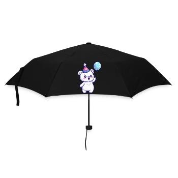 Ours polaire Anniversaire Bande dessinée Mignon - Parapluie standard - noir - Devant