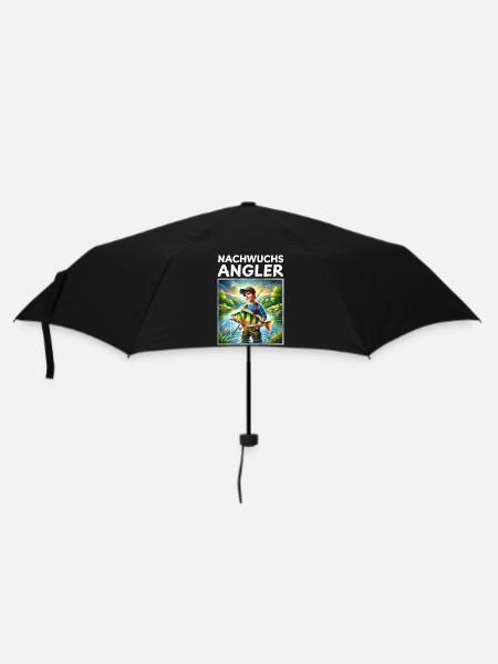 Nachwuchs Angler - Regenschirm (klein) - Schwarz