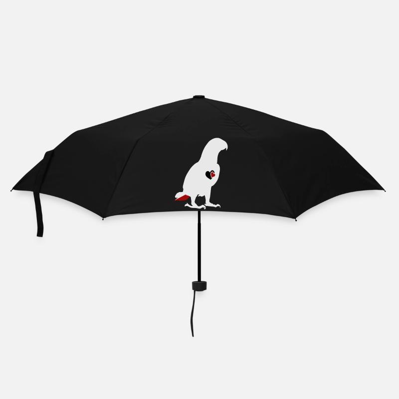 African Grey Parrot Love - Umbrella (small) - black