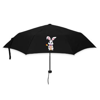 Easter bunny with Easter eggs - Umbrella (small) - black - Front