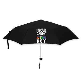 Autism Proud Daddy of an Au Some Boy - Umbrella (small) - black - Front