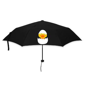 Chick Cute Easter Cute Kids Egg Easter Egg Yellow - Umbrella (small) - black - Front