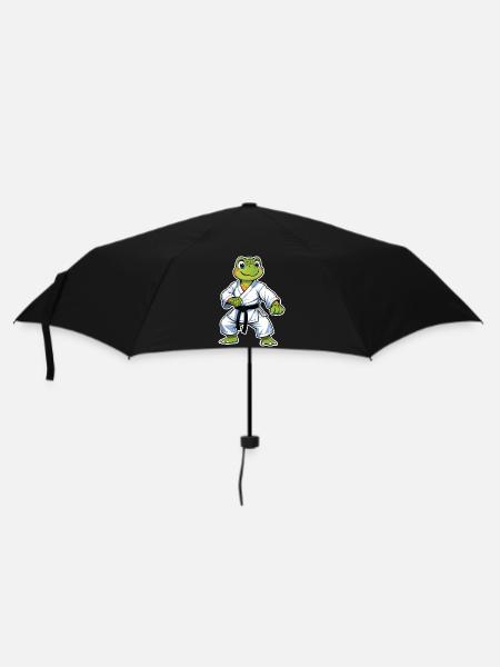 Karaté Tortue Dessin Animé - Arts Martiaux - Parapluie standard - noir