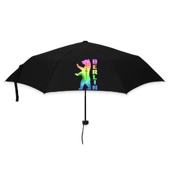 Berlin Pride - Regenschirm (klein) - Schwarz - Vorne