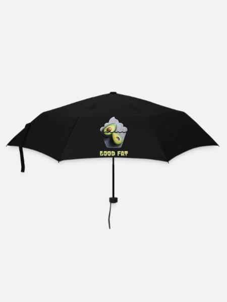 Imprimé avocat avec motif cupcake fantaisiste - Parapluie standard - noir