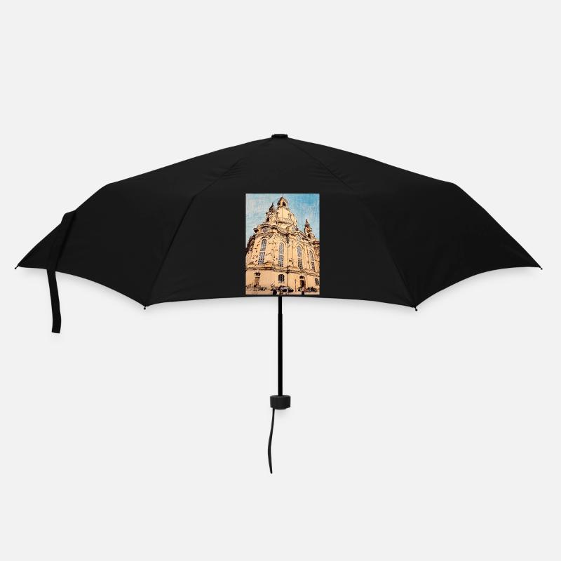 Frauenkirche zu Dresden - Regenschirm (klein) - Schwarz