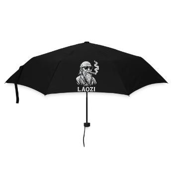 Laozi avec lunettes de soleil et motif de cigare - Parapluie standard - noir - Devant