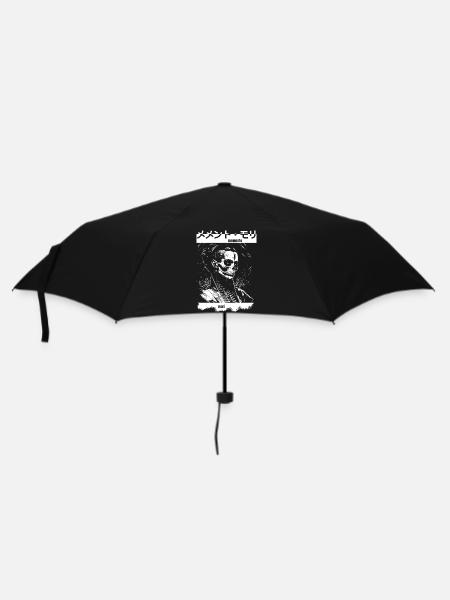 Memento Mori Skelett - Regenschirm (klein) - Schwarz