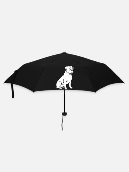 Hund Hunde vektor art design - Regenschirm (klein) - Schwarz