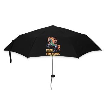 Fire Horse 2026 Burn Bright New Year Design - Umbrella (small) - black - Front